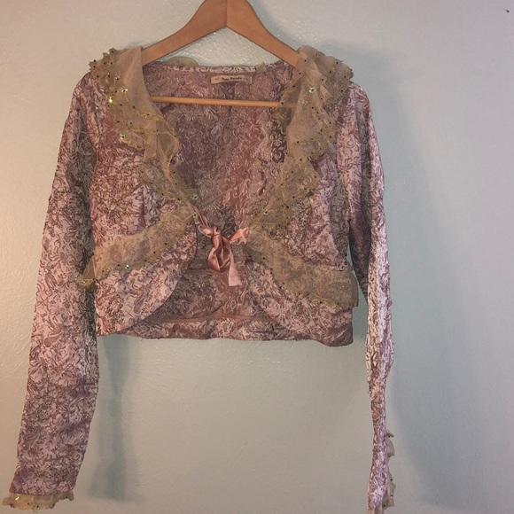 Free People Sweaters - Vintage Free People Embroidered Shrug